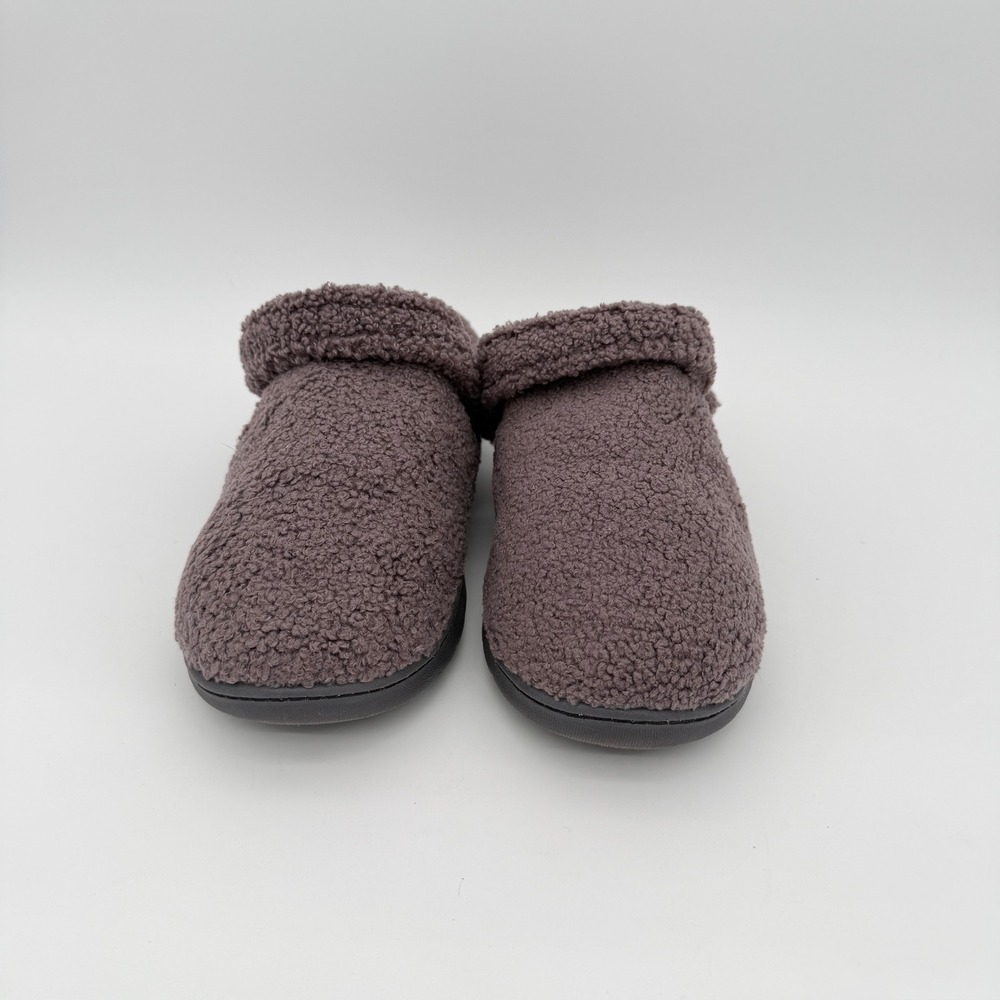 Muk Luks Slippers Womens XL 11-12‎ Taupe Sherpa Mule Indoor Outdoor